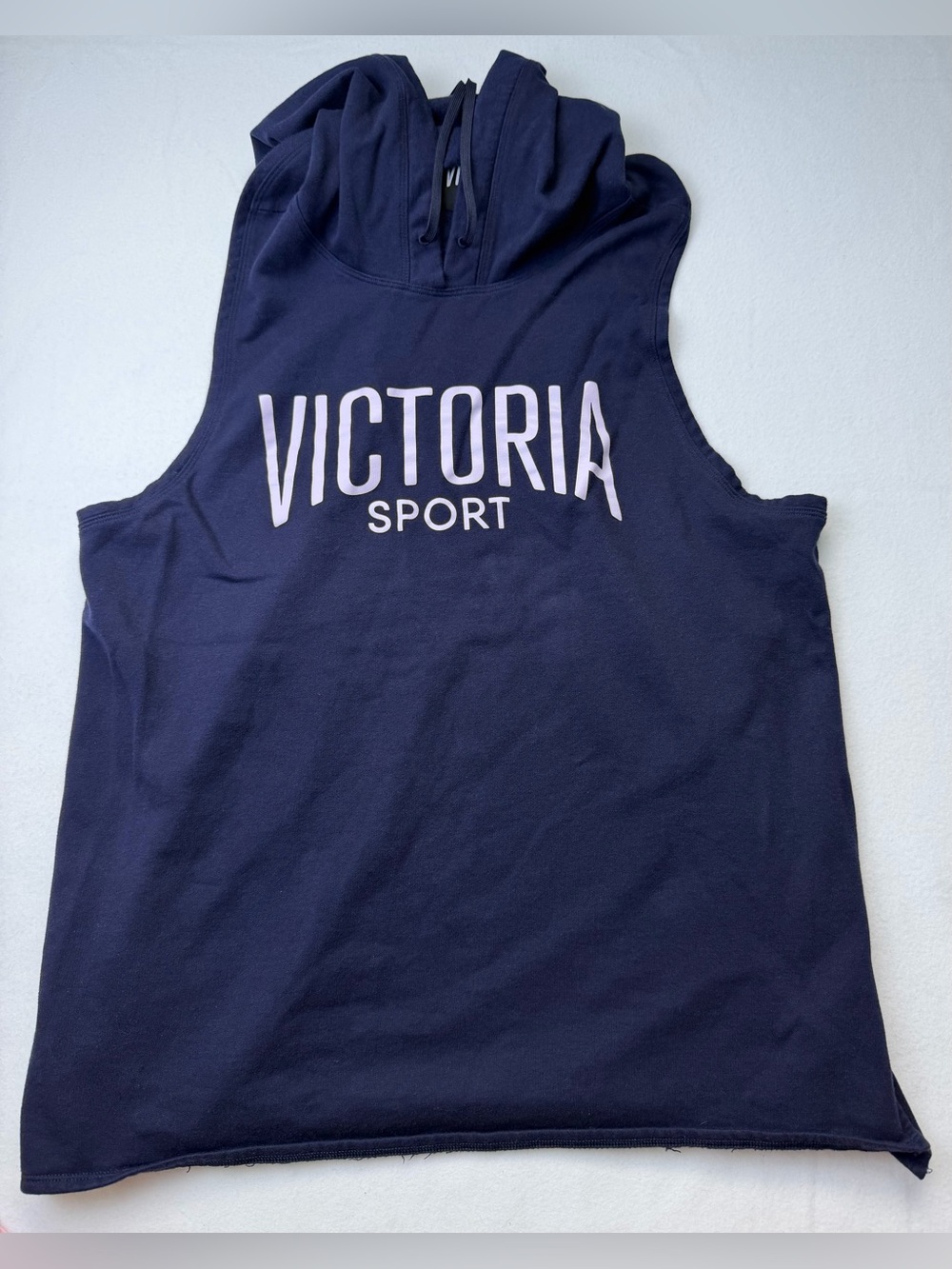 Victoria Sport Navy Sleeveless Hooded Tank